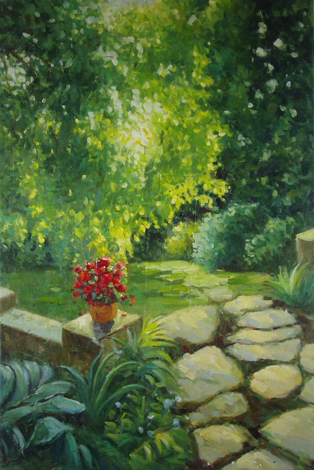 Garden with Flowers | Picture/Painting | Wohn-Kunst-Galerie